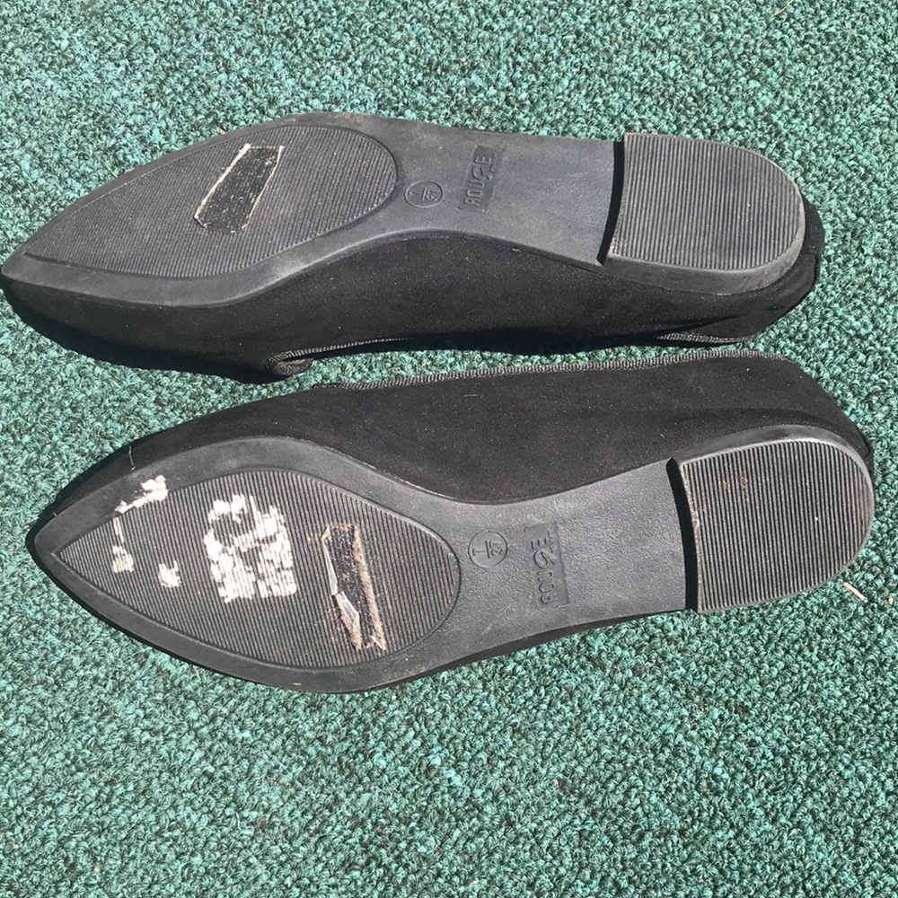 Rogue size 7 black suede slip on flats - Picture 3 of 6